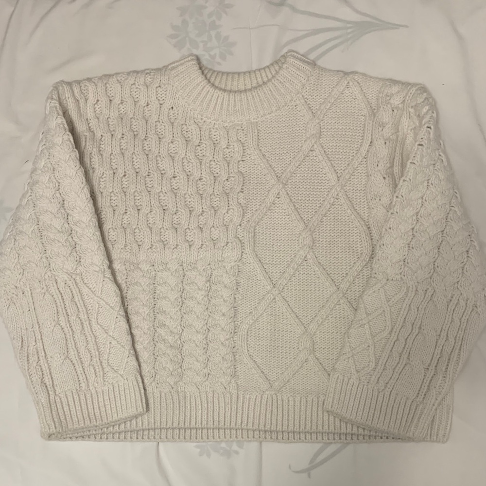 H&M Cream Cable Knit Sweater